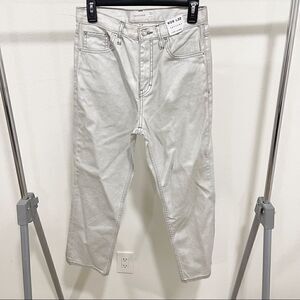 Topshop Silver Mom Tapered Leg Jeans Size 28